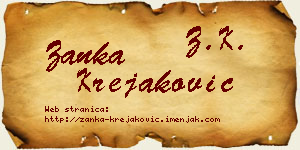 Žanka Krejaković vizit kartica